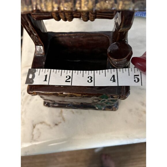 Vintage E. O. Brody A-916 Wishing Well Planter Brown Mid Century - Picture 7 of 9